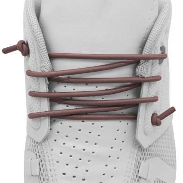 Imagem de NDTEZUGT Cadarços elásticos finos de 1/10" (2,5 mm), cadarços elásticos redondos de cabeça de silicone, cadarços de velocidade de substituição para tênis, cordas elásticas para sapatos sem cadarço