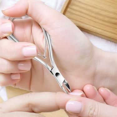 Imagem de Conjunto de ferramentas de manicure para aparador de cutículas com empurrador e removedor de pele morta para cuidados com unhas e uso doméstico em salão de beleza