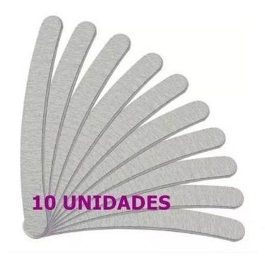 Imagem de Kit 10 Lixas Bananas P Unhas Gel Porcelana Acrigel Acrilico.