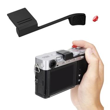 Imagem de JJC Punho de polegar de metal e botão de liberação do obturador para câmera sem espelho Fuji Fujifilm X-E5 XE5, protetor de sapata quente, suporte de polegar, almofada de silicone para segurar a mão