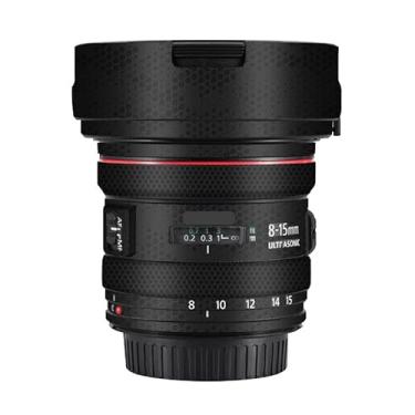Imagem de Adesivo de lente de câmera EF 8-15 4 L para Canon EF 8-15 mm F4 L Revestimento Película Protetora Vinil Decalque Pele (Mamba Preto)