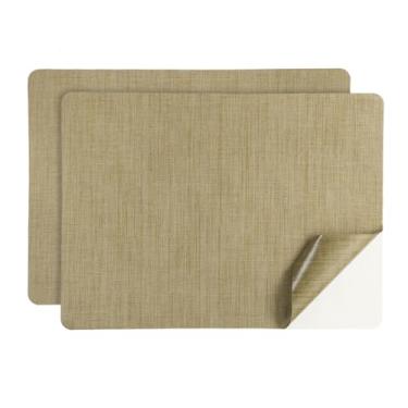 Imagem de PATIKIL Patch de reparo de linho, 2 peças 20 x 28 cm adesivos adesivos de tecido de linho para sofá, sofá, roupas, bolsas, tendas, assentos de carro, móveis, cáqui