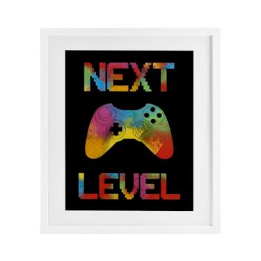 Imagem de Stupell Industries Impressão emoldurada Next Level Rainbow Splatter preta sob vidro, design por Marcus Prime, 21 x 17