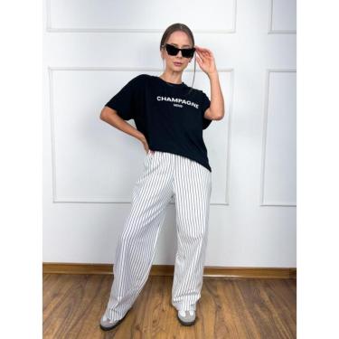 Imagem de T-shirt Feminina Champagne Preta - Preview-Feminino