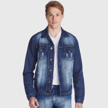 Imagem de Jaqueta Jeans HNO Jeans Destroyed Used Azul-Masculino