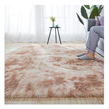 Imagem de HGTRH Tapete de pelúcia macio com fundo antiderrapante de pontos, tapete longo luxuoso e fofo para sala de estar e quarto sala de jantar tapete de chão decoração de casa M 200 * 300 cm