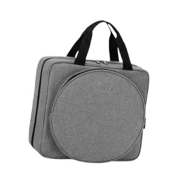 Imagem de Esquirla Bolsa para projetos de bordado, organizadora de materiais de bordado, estojo para bastidor e agulhas de tricô, Cinza