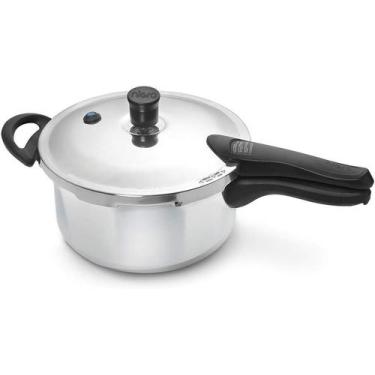 Imagem de Panela De Pressão Nigro 6 Litros Press Alumínio Polido, 3L