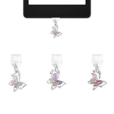 Imagem de QPIXVB 3 peças de plugue de poeira tipo C, pingente de plugue de poeira Kindle, rosa Kindle Paperwhite acessórios para leitores, amantes de livros, mulheres, homens, professores, estudantes