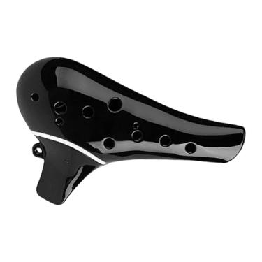 Imagem de YIJU Ocarina de 12 furos, instrumento de ocarina pequeno, flauta em Dó maior para adultos e crianças, Preto