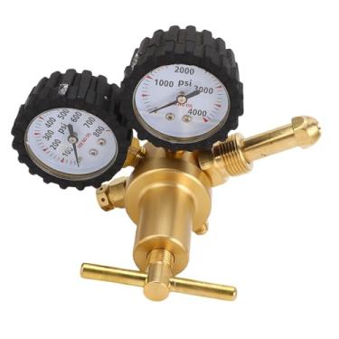 Imagem de Jopwkuin Kit de Válvula Reguladora de Nitrogênio de Latão HVAC 0-800PSI para Testes de Pressão, Soldagem de Detecção de Vazamento para Profissionais de HVAC, Mangueira de 60 Polegadas CGA580