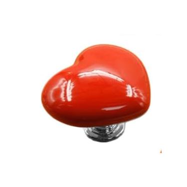 Imagem de 1 peça de botão de vaso sanitário de coração vermelho, novo botão de substituição de vaso sanitário criativo em forma de coração, não há necessidade de perfurar buracos, maçanetas de gaveta, maçaneta