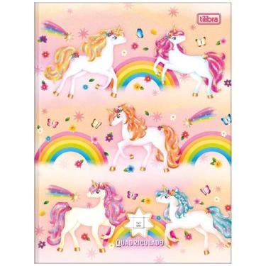 Imagem de Caderno quadriculado capa dura 1x1cm 40 folhas Blink Tilibra, Laranja