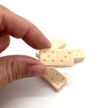 Imagem de Mini Dominove Jogo de Dominó Numérico Com Peças Pequenas de Zero a Nove Produzido Em PLA Biodegradável por Impressão 3d