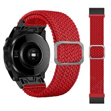 Imagem de BCMCBV Pulseira para relógio inteligente Garmin Fenix 6X 6 Pro 5X 5 Fenix 7X 7 Epix MK2 de 26 mm para relógio Quick Easyfit Correa (média, para Epix)