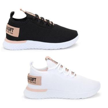 Imagem de Combo 2 Pares Tênis para Academia Feminino Viper Shoes - BF Shoes, Pre