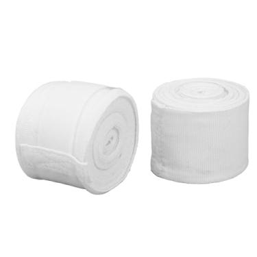 Imagem de Pssopp 2pcs Envoltórios de Boxe, 5m de Secagem Rápida Semi Elástico Gancho Loop Design Esportes Envoltórios de Mão Com Suporte de Pulso para Kickboxing Muay Thai (WHITE)