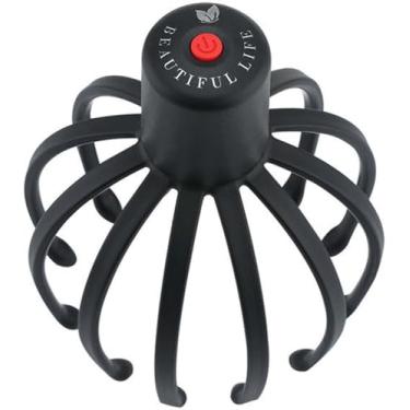 Imagem de Massageador De Couro Cabeludo, Polvo Elétrico 12 Garras Massageador De Cabeça Mãos Livres Alívio Terapêutico De Coçador De Cabeça Estimulação De Cabelo Cuidados De Saúde Estresse