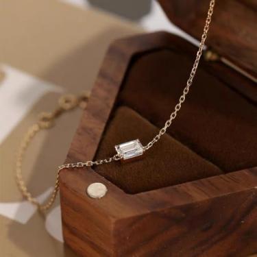 Imagem de Pulseiras femininas de zircônia cúbica folheadas a ouro 14 quilates, joias modernas, presentes