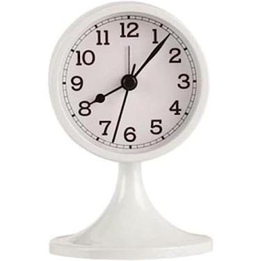 Imagem de Relógio digital multifuncional simples para quarto, despertador silencioso alimentado por bateria, relógio mudo de metal antigo, sala de estar, quarto, relógio de mesa-C