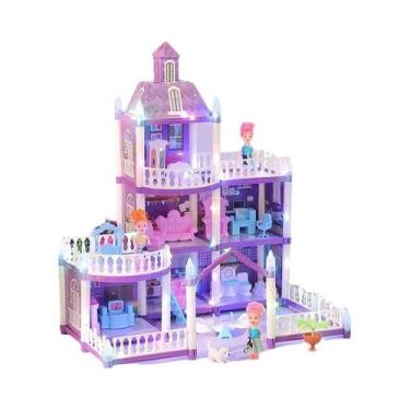 Imagem de Conjunto De Brinquedos De Montagem De Castelos De Princesas Em 3D Para