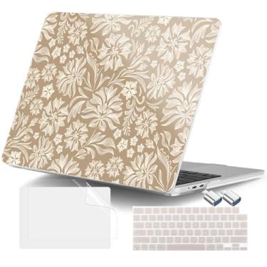 Imagem de DONGKE Capa para MacBook Air de 13,6 polegadas 2025 2024-2022 A3240 A3113 A2681 M4 M3 M2 Chip Touch ID, capa rígida de plástico e capa de teclado e adaptador tipo C para MacBook Air de 13 polegadas M4