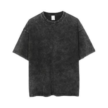 Imagem de Camiseta Vintage Feminina Em Algodão Com Lavagem Ácida, Estilo Hip Hop