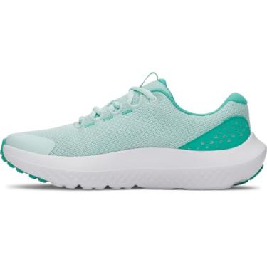 Imagem de Under Armour Tênis feminino Grade School Surge 4, (703) Refresh Mint/Modo Verde/Prata Metálica, 17