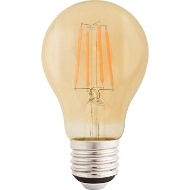 Imagem de Lâmpada Led Filamento Tramontina A60 4w 2200k Luz Amarela Vidro âmbar Tramontina