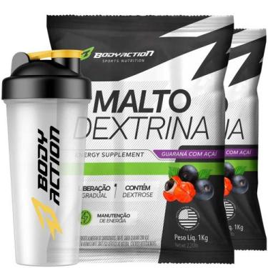 Imagem de 2x Maltodextrina Malto Dextrin 1kg Sabor Guaraná Com Açaí - BODYACTION