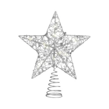 Imagem de Estrela De Natal LED Com Luzes Para Decoração De Árvore De Natal, Alim