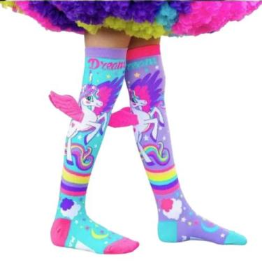 Imagem de Meia Maluca Infantil 3d Personagens Colorida Cano Alto Top - UNIVERSO 