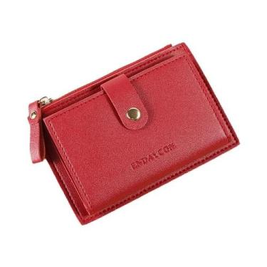 Imagem de Carteira Curta Feminina Fofa, Porta-Cartões Simples, Estilo Ins, Armaz