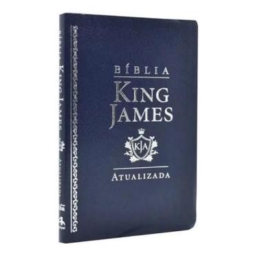 Imagem de Bíblia King James Atualizada Slim Ultra Fina Luxo Azul - Congratulatio