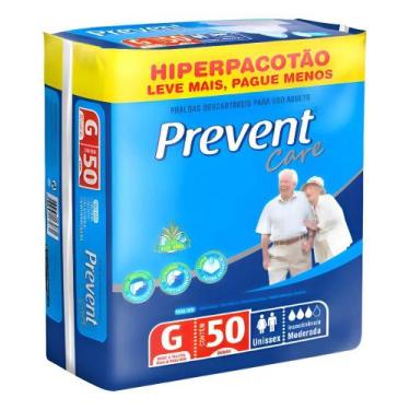 Imagem de Fralda Geriatrica Adulto Prevent Care Tam. G Com 50 Unidades - Congrat