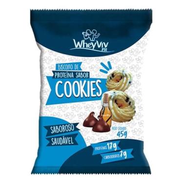 Imagem de Biscoito Proteico Sem Glúten Sabor Cookies 45g Wheyviv
