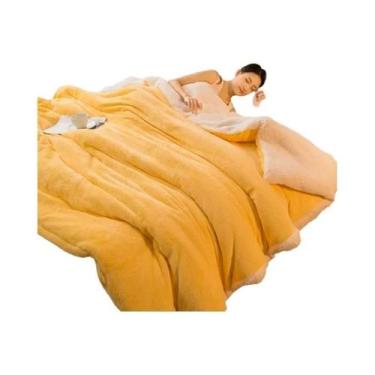 Imagem de Cobertor De Lã Dupla Face Tamanho Queen, Quente Para O Inverno, Colcha