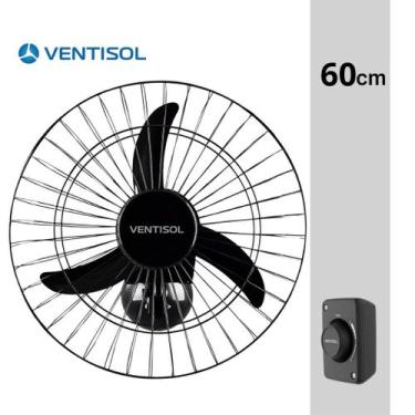 Imagem de Kit Ventilador De Parede 60cm Ventisol 3 Pás Igreja, Academia, Lojas O