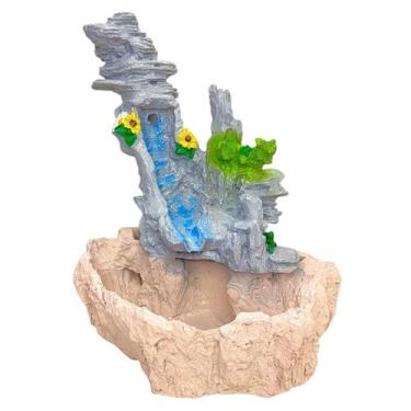 Imagem de Fonte de Água em Resina Cascata da Pedra Relaxante  Acompanha Bomba de