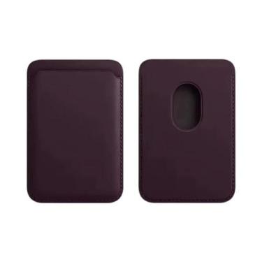 Imagem de Capa Magnética de Couro para iPhone 16 Pro Max 15 14 13 12, Porta Cart