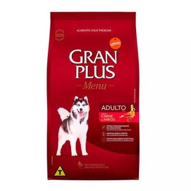 Imagem de Ração Gran Plus Cães Menu Adultos Carne e Arroz - 15Kg - GRANPLUS