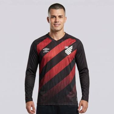 Imagem de Camisa Umbro Athletico Paranaense I 2026 Manga Longa, G