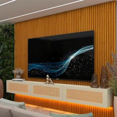Imagem de Estante para TV e Home Theater até 84 Polegadas com LED 100% MDF 218cm