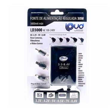 Imagem de Fonte Regulada Ajustavel 3.3-8.4v/3000ma 30w Bivolt Ld3000 Loud, Bivol