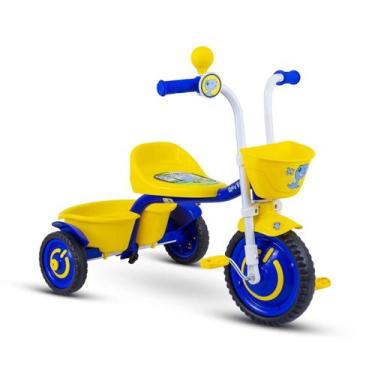 Imagem de Triciclo Motoca Passeio Para Menino Menina Infantil Nathor, Amarelo yo