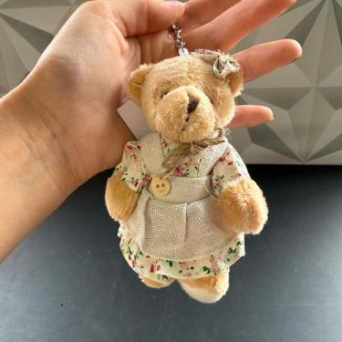 Imagem de Chaveiro urso de pelúcia com roupa decorativo para chave chaves chavei