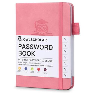 Imagem de Pequeno Livro Organizador De Senhas Com Abas Alfabéticas Para Idosos, 