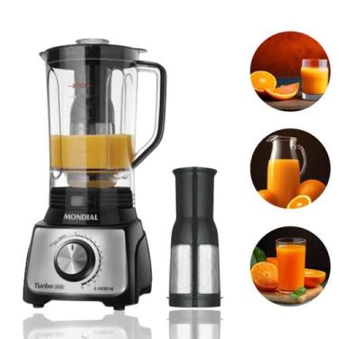 Imagem de Liquidificador Mondial Turbo L-1100 Preto 1100W, 12 Vel, Jarra 3L San 