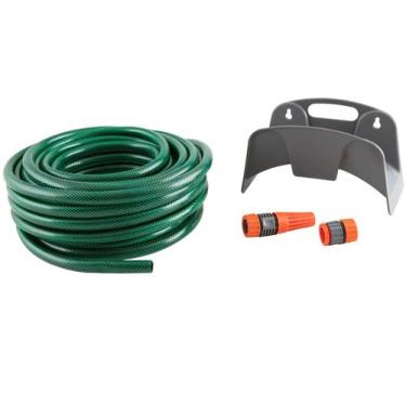 Imagem de Mangueira Flex Tramontina Verde em PVC 3 Camadas 20 m com Engate Rosqu