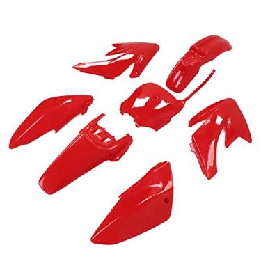 Imagem de Painel de carenagem de moto, substituição do kit de carenagem de proteção ABS para CRF 70 para modificação(A (vermelho))